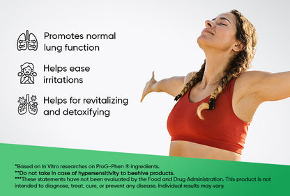  promotes normal lung function, helps ease irritations, helps for revitalizing and detoxifying